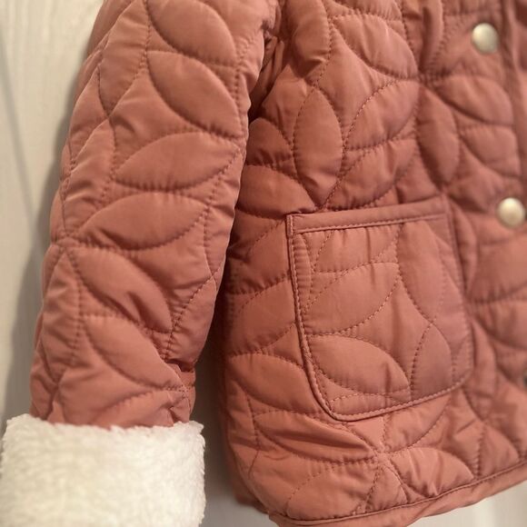 ASPEN Pink and White Puffer Jacket with Cozy Lining - Picture 3 of 9